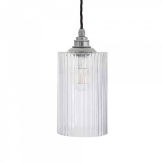 Henley Cylinde Glass Pendant Light with Small Cap